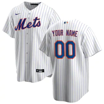 mens nike white new york mets home replica custom jersey_pi